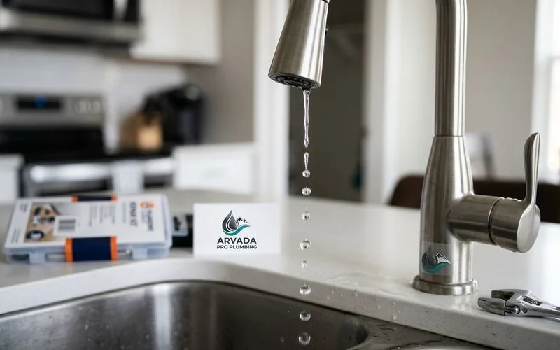 Dripping kitchen faucet with worn cartridge