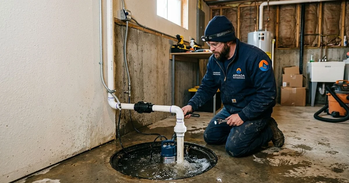 Finished basement protected by a working sump pump during snowmelt season