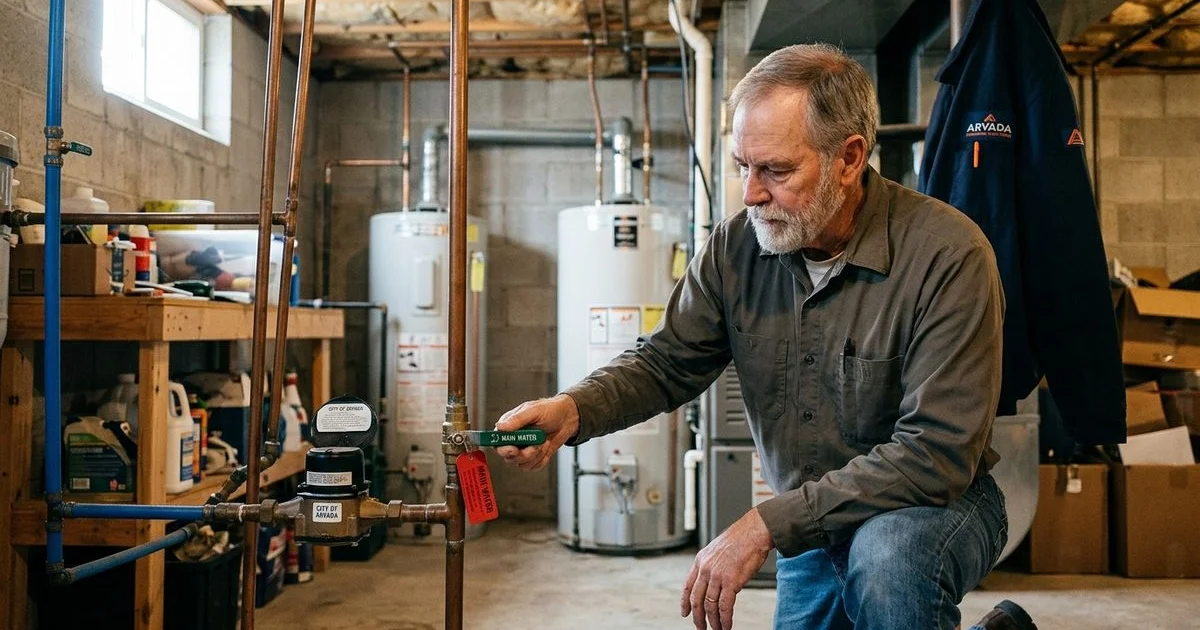 Locating the main water shutoff valve
