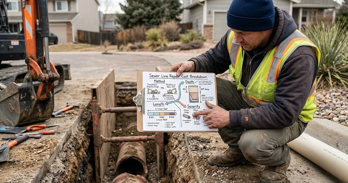 Sewer line repair cost factors in Colorado