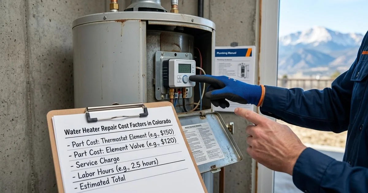 Water heater repair cost factors
