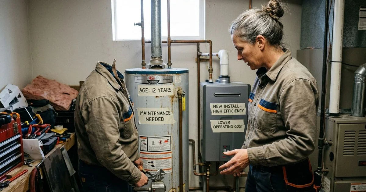 Water heater repair vs. replacement decision factors