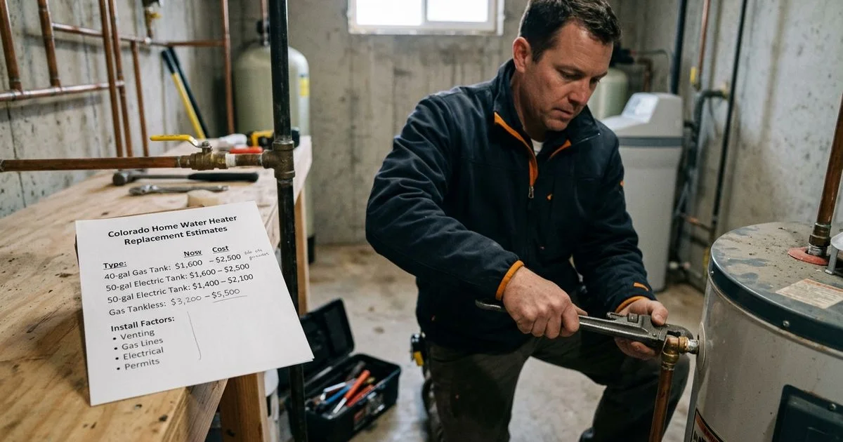 Water heater replacement cost breakdown