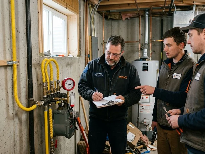 Final pressure test with permit inspector approval