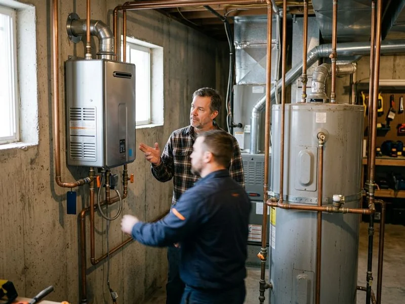 Tankless vs. conventional tank water heater comparison